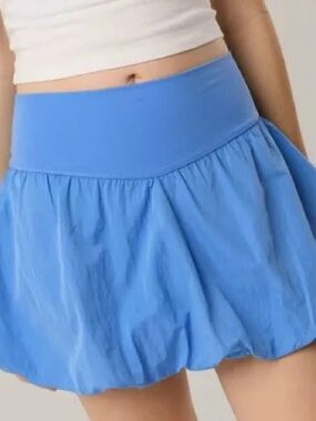 aerie Light Blue Bubble Mini Skirt